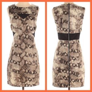 W118 BY WALTER BAKER ANIMAL PRINT MESH DRESS S